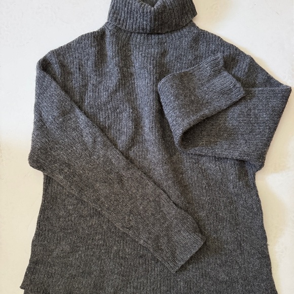 Sweater turtleneck, oversized, gray heather, vintage 90’s, size L - Picture 1 of 9